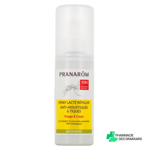 Pranarôm Aromapic Spray Lacté Répulsif Anti-moustiques & Tiques