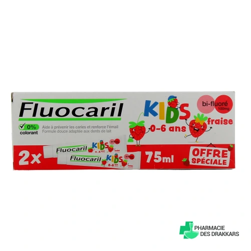 Fluocaril Dentifrice Kids 0-6 Ans Fraise