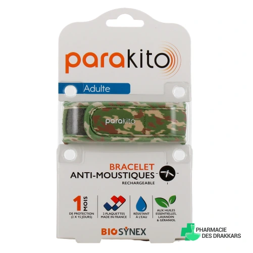 Parakito Bracelet Anti Moustique Rechargeable Adulte