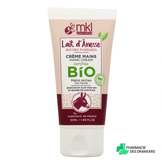 MKL Crème Mains Réparatrice et Nourrissante au Lait d'ânesse Bio