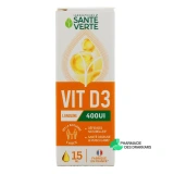 Santé Verte Vitamine D3 400UI Défenses naturelles - Vue 360°