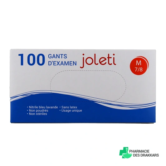 Gants d'Examen en Vinyle non poudrés Joleti