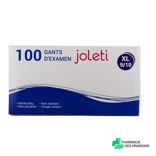 Gants d'Examen en Vinyle non poudrés Joleti
