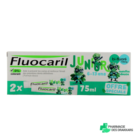 Fluocaril Junior Dentifrice bi-fluoré Menthe Douce 6-13 ans