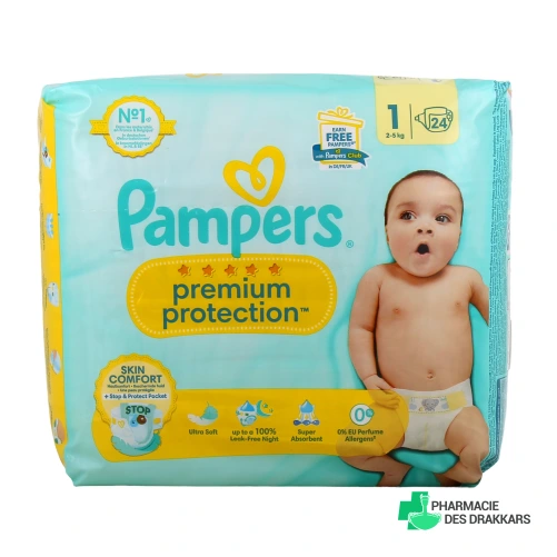 Pampers Couches Premium Protection - Vue 360°