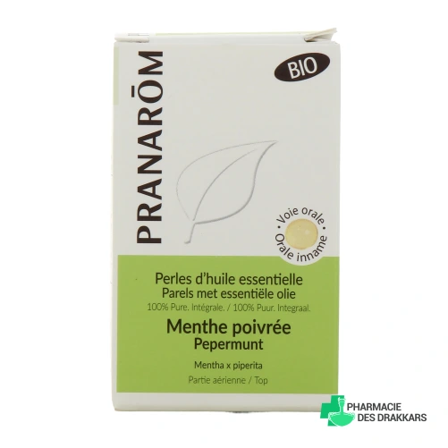 Pranarom Perles d'Huile Essentielle Menthe Poivrée Bio