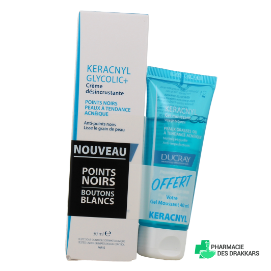 Ducray Keracnyl Glycolic+ Crème Désincrustante