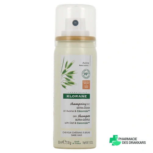 Klorane Shampoing Sec Avoine Céramide Cheveux Bruns