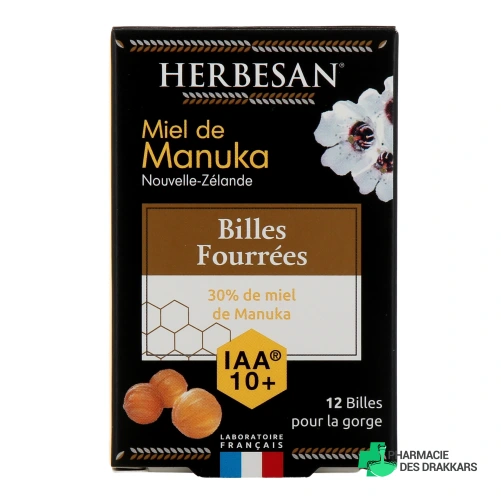 Herbesan Billes pour la Gorge Fourrées au Miel de Manuka