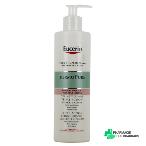 Eucerin DermoPure Gel nettoyant triple action - Vue 360°