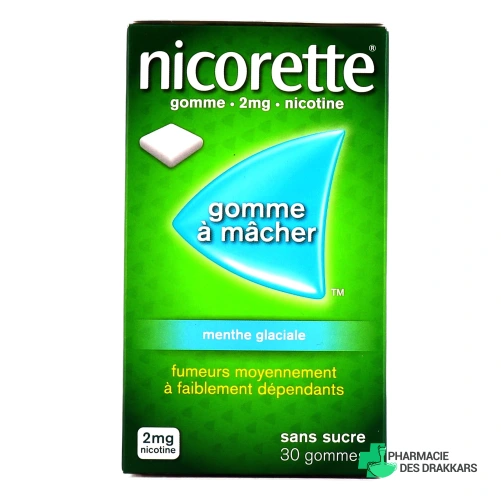 Nicorette gommes 2 mg sans sucre