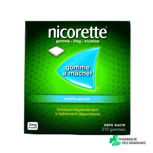 Nicorette gommes 2 mg sans sucre