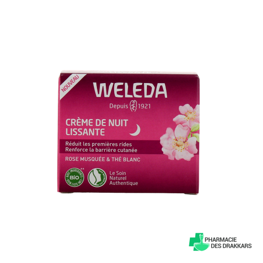 Weleda Crème de Nuit Lissante Rose Musquée et Thé Blanc