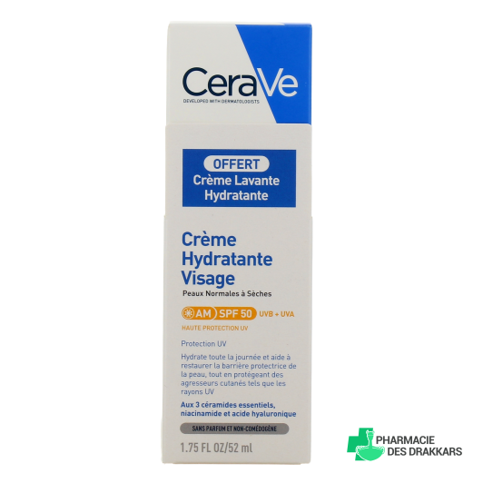 CeraVe Crème Hydratante Visage SPF 50