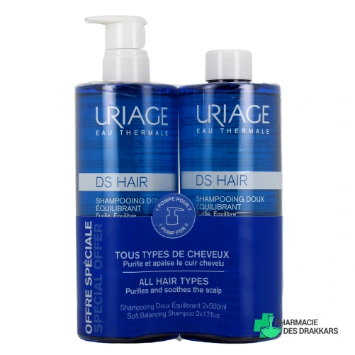 Uriage DS Hair Shampooing Doux Equilibrant - Vue 360°