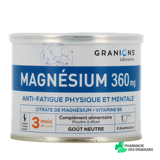 Granions Magnésium 360mg Anti-Fatigue Physique et Mentale