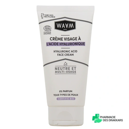 Waam Crème Visage à l'Acide Hyaluronique Bio