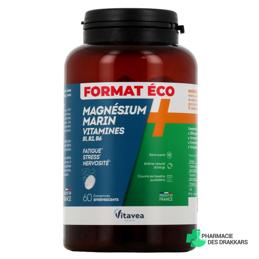 Nutrisanté Magnésium + Vitamines B comprimés effervescents