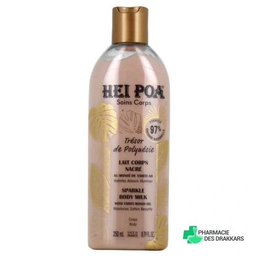 Hei Poa Lait Corps Nacré Trésor de Polynésie