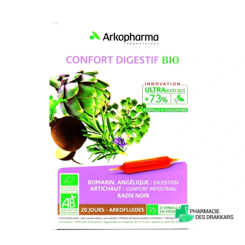 Arkofluides Confort Digestif Ampoules