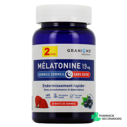 Granions Mélatonine 1,9 mg Endormissement rapide