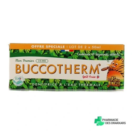 Buccotherm Lot de 2 Dentifrices Bio Les As de la Jungle