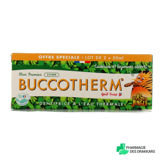 Buccotherm Lot de 2 Dentifrices Bio Les As de la Jungle