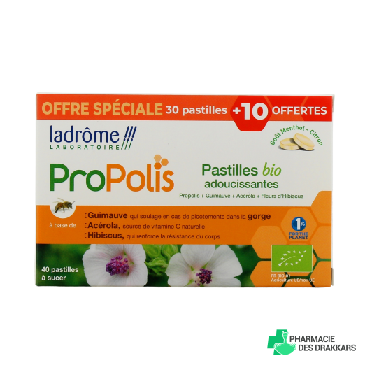 Ladrôme Propolis Pastilles Bio Adoucissantes