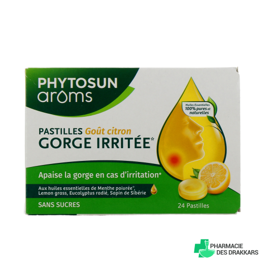 Phytosun Aroms Pastilles Gorge Irritée Citron Sans Sucres