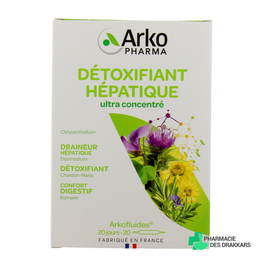 Détoxifiant Hépatique Arkofluides formule plus concentrée ampoules