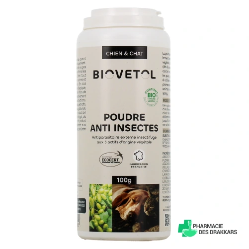 Biovetol Poudre Anti-Insectes Bio Chien & Chat