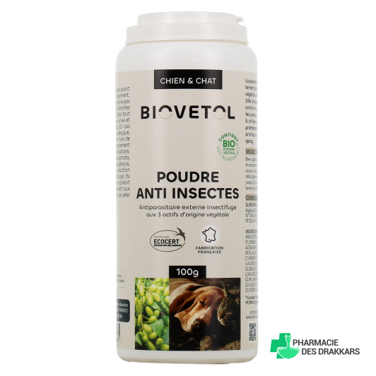 Biovetol Poudre Anti-Insectes Bio Chien & Chat