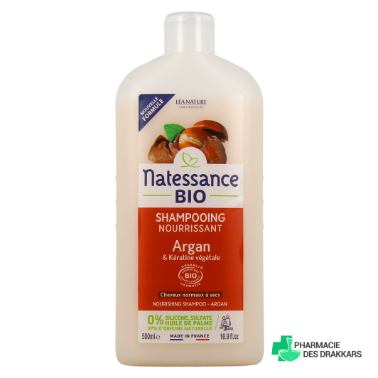 Natessance Shampooing nourrissant Argan Kératine Bio