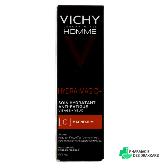 Vichy Homme Hydra Mag C+ Soin Hydratant Anti-Fatigue