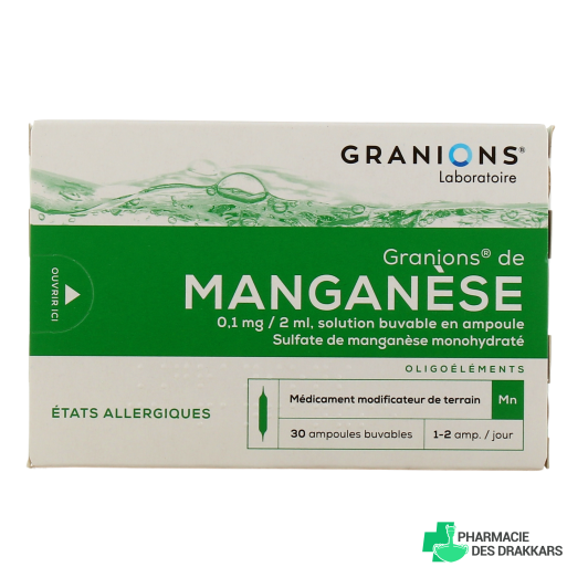 Granions manganese 30 ampoules