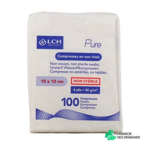 LCH Pure Compresses en Non Tissé Non Stériles