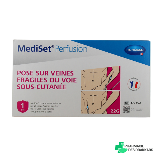 Mediset Perfusion Pose sur Veines Fragiles ou Voie Sous-Cutanée