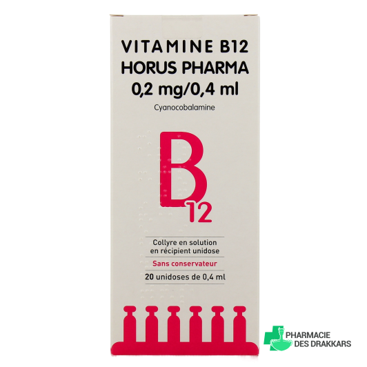 Horus Pharma Vitamine B12 Collyre 0,5 pour mille