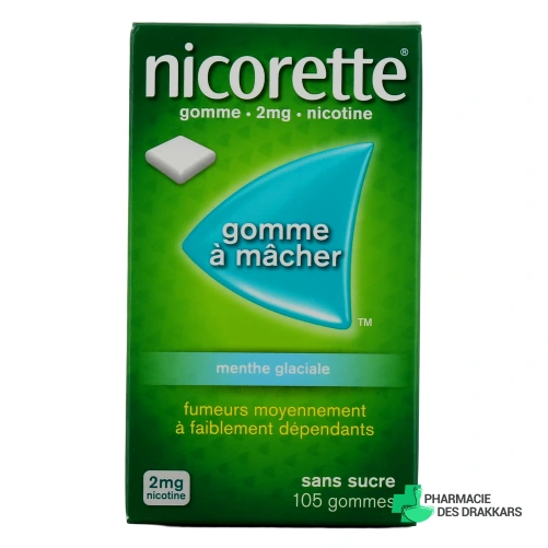 Nicorette gommes 2 mg sans sucre