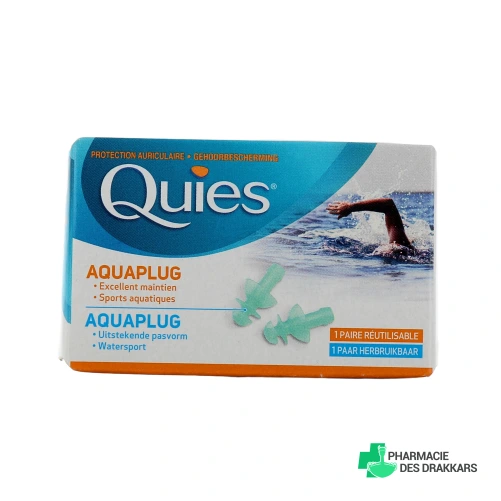 Quies Aquaplug Protection Auditive spécial Natation - Vue 360°