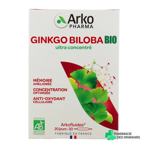 Arkopharma Arkofluides Ginkgo Mémoire Concentration