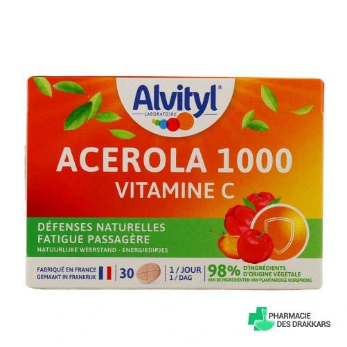 Alvityl Acérola 1000 Vitamine C Comprimés à Croquer