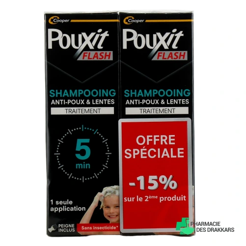 Pouxit Flash Shampooing Anti-Poux & Lentes
