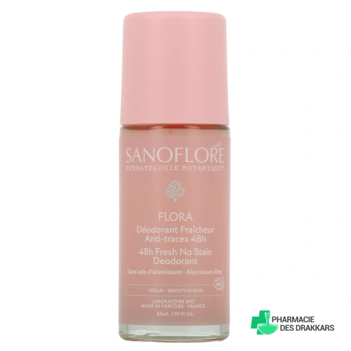 Sanoflore Déodorant Fraicheur Bio Anti-traces 48h Flora