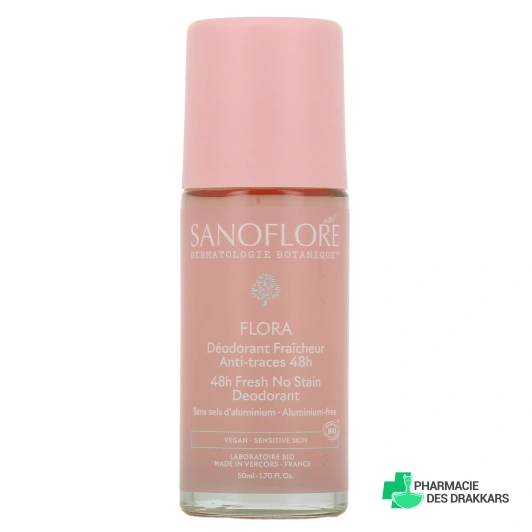 Sanoflore Déodorant Fraicheur Bio Anti-traces 48h Flora