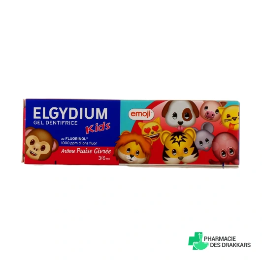 Elgydium Kids Emoji Dentifrice 3-6 ans Fraise Givrée