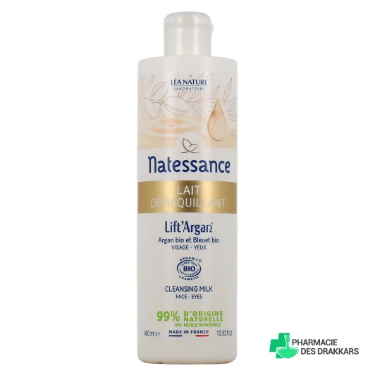 Lift'Argan Lait Démaquillant Visage et Yeux Bio