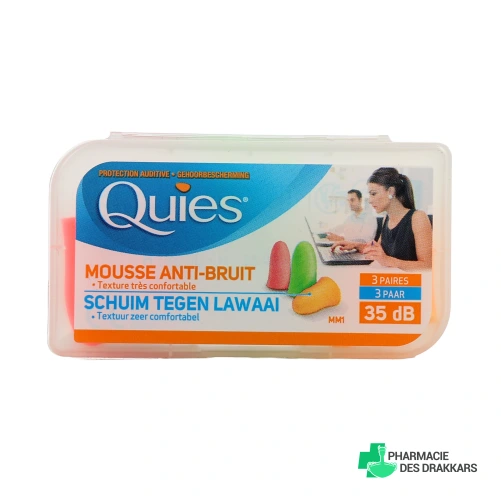 Quies Protection Auditive 35dB Mousse Confort Bruits Forts