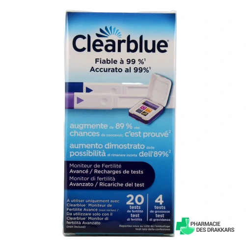 Clearblue Recharges de tests pour moniteur de fertilité