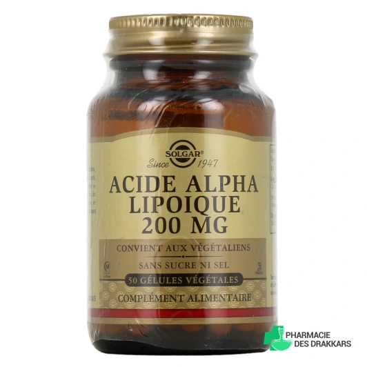 Solgar Acide Alpha Lipoique 200 mg